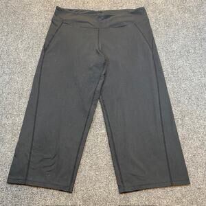 Title Nine Womens Capri Pants Legging Large Black Active Golf Stretch Athleisure